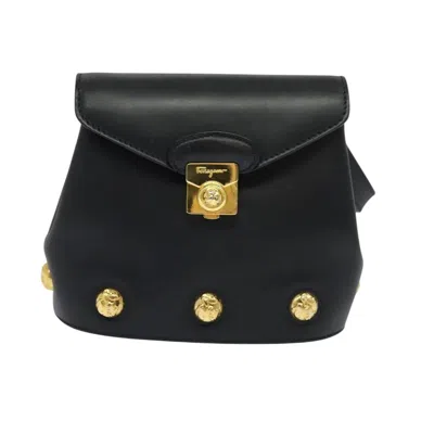 Pre-owned Ferragamo Leather Shoulder Bag () In Blue