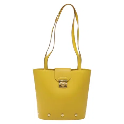 Pre-owned Ferragamo Leather Shoulder Bag () In Yellow
