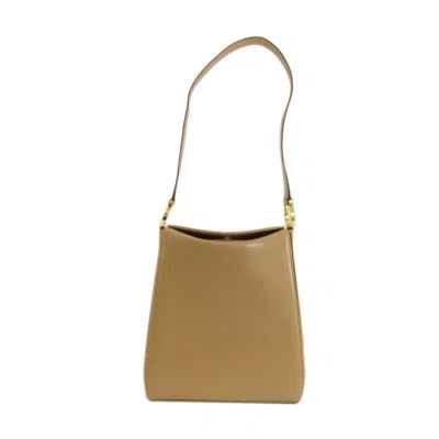 Pre-owned Ferragamo Leather Shoulder Bag () In Beige