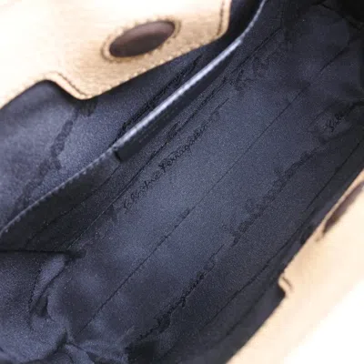 Pre-owned Ferragamo Leather Shoulder Bag () In Beige