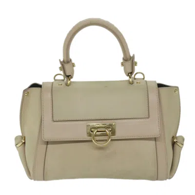 Pre-owned Ferragamo Leather Shoulder Bag () In Beige