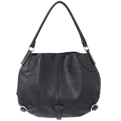 Pre-owned Ferragamo Leather Shoulder Bag () In Black