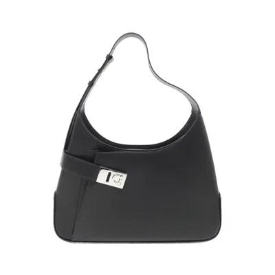 Pre-owned Ferragamo Leather Shoulder Bag () In Black