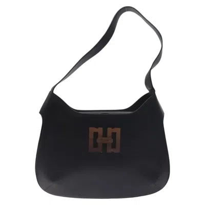 Pre-owned Ferragamo Leather Shoulder Bag () In Black