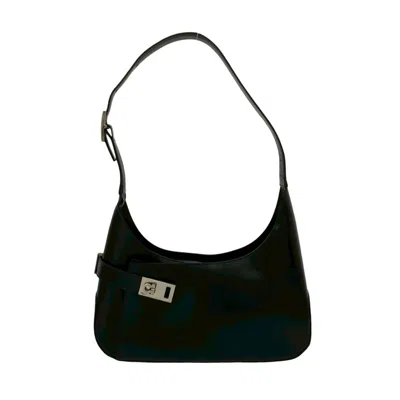 Pre-owned Ferragamo Leather Shoulder Bag () In Black