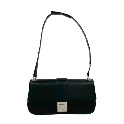 Pre-owned Ferragamo Leather Shoulder Bag () In Black