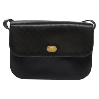 Pre-owned Ferragamo Leather Shoulder Bag () In Black