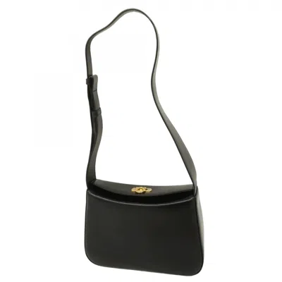 Pre-owned Ferragamo Leather Shoulder Bag () In Black
