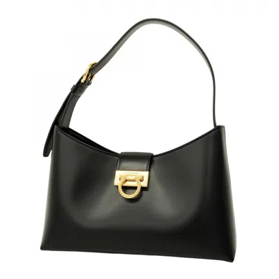 Pre-owned Ferragamo Leather Shoulder Bag () In Black