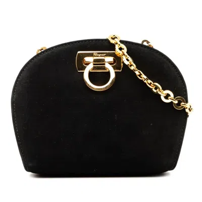 Pre-owned Ferragamo Leather Shoulder Bag () In Black