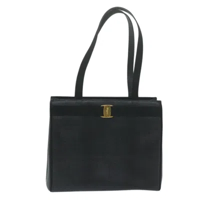 Pre-owned Ferragamo Leather Shoulder Bag () In Black