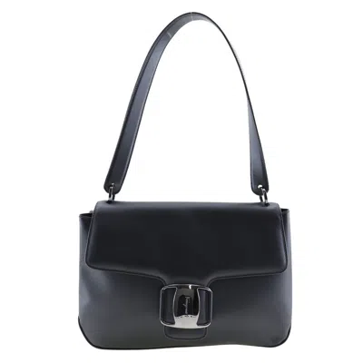 Pre-owned Ferragamo Leather Shoulder Bag () In Black