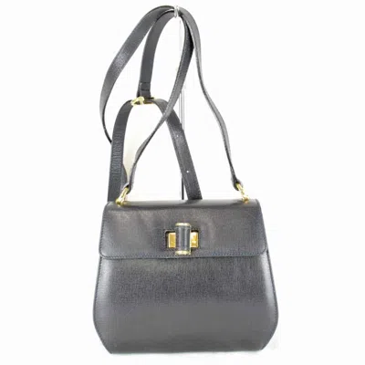 Pre-owned Ferragamo Leather Shoulder Bag () In Blue