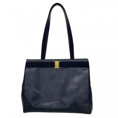 Pre-owned Ferragamo Leather Shoulder Bag () In Blue