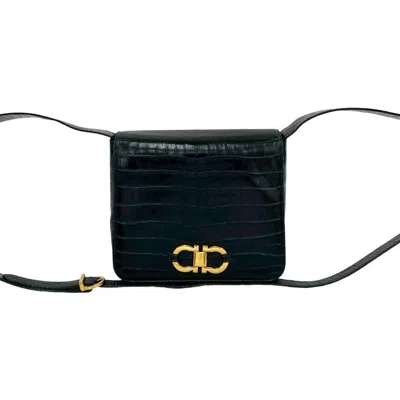 Pre-owned Ferragamo Leather Shoulder Bag () In Blue