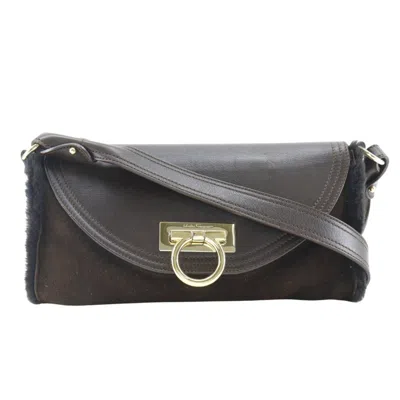 Pre-owned Ferragamo Leather Shoulder Bag () In Brown