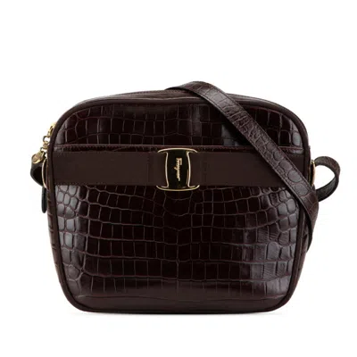 Pre-owned Ferragamo Leather Shoulder Bag () In Brown