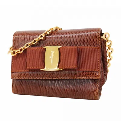 Pre-owned Ferragamo Leather Shoulder Bag () In Brown