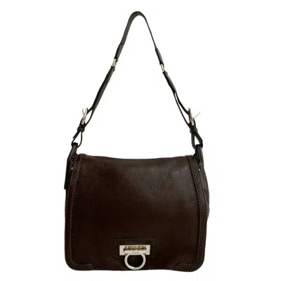 Pre-owned Ferragamo Leather Shoulder Bag () In Brown