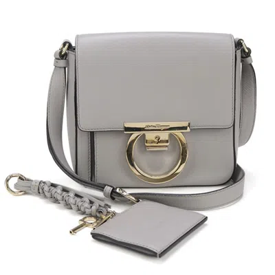 Pre-owned Ferragamo Leather Shoulder Bag () In Gray