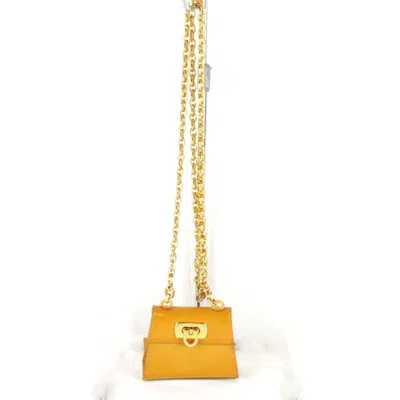 Pre-owned Ferragamo Leather Shoulder Bag () In Orange