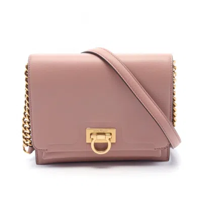 Pre-owned Ferragamo Leather Shoulder Bag () In Pink
