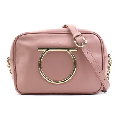 Pre-owned Ferragamo Leather Shoulder Bag () In Pink