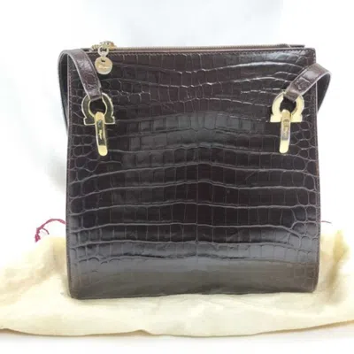 Pre-owned Ferragamo Leather Shoulder Bag () In Brown