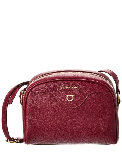 Ferragamo Leather Shoulder Bag In Red