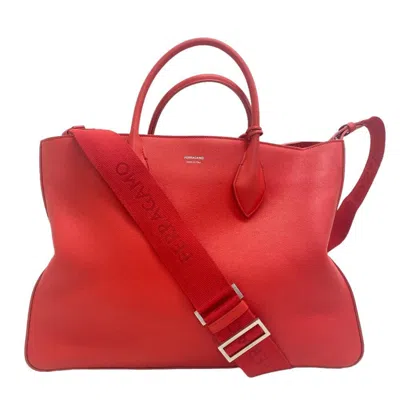 Pre-owned Ferragamo Leather Shoulder Bag Tote Bag () In Multi