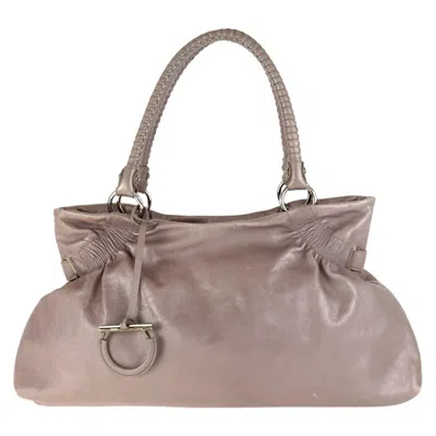 Pre-owned Ferragamo Leather Shoulder Bag Tote Bag () In Pink