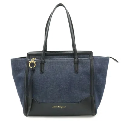 Pre-owned Ferragamo Leather Shoulder Bag Tote Bag () In Black