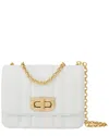 Ferragamo Gancini Leather Mini Bag In White