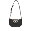Ferragamo Gabry Black Calf Leather Shoulder Bag
