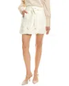 Ferragamo Leather Skirt In Beige