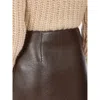 Ferragamo Leather-skirt In Brown