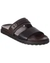 Ferragamo Leather Slide In Black