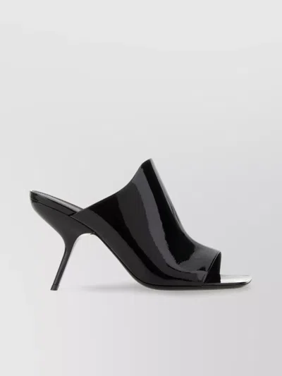 Ferragamo Leather Slide Mules Unique Heel