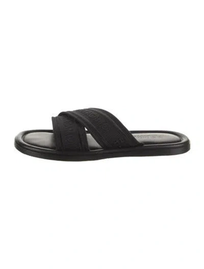 Pre-owned Ferragamo Leather Slides In Black