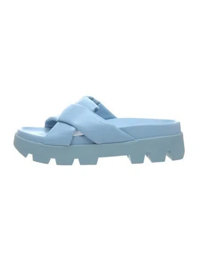 Pre-owned Ferragamo Leather Slides In Blue