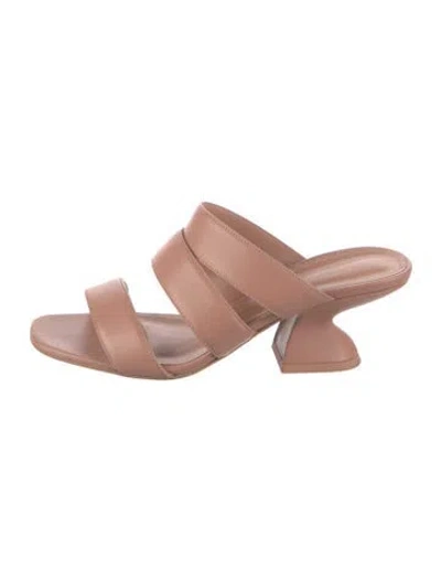 Pre-owned Ferragamo Leather Slides In Brown