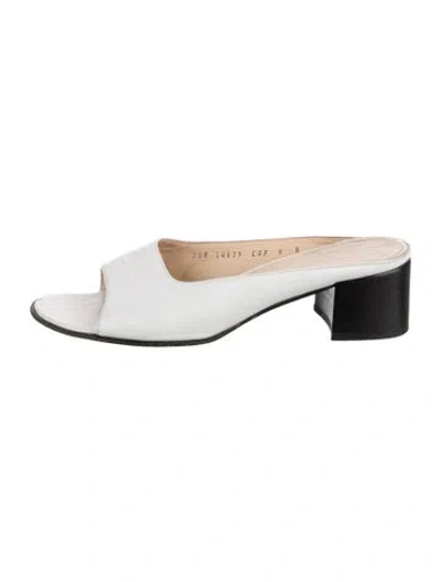 Pre-owned Ferragamo Leather Slides In Multi