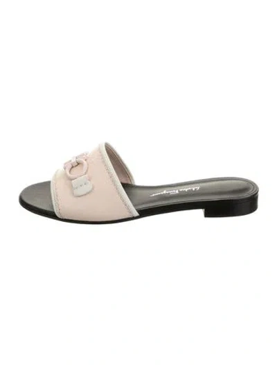 Pre-owned Ferragamo Leather Slides In Multicolor