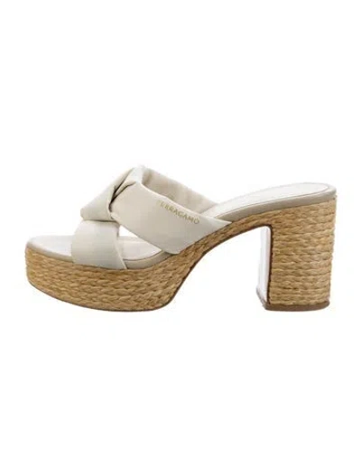 Pre-owned Ferragamo Leather Slides In Multicolor