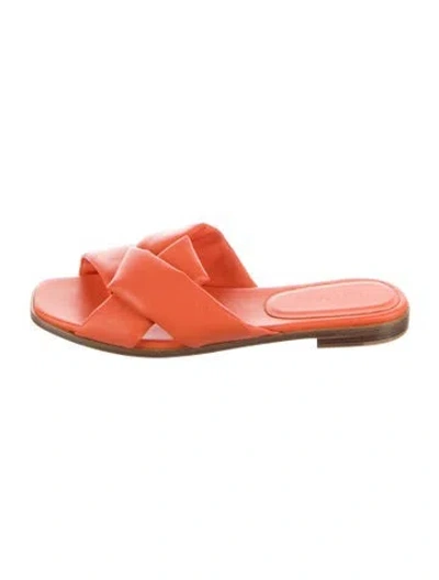 Pre-owned Ferragamo Leather Slides In Orange