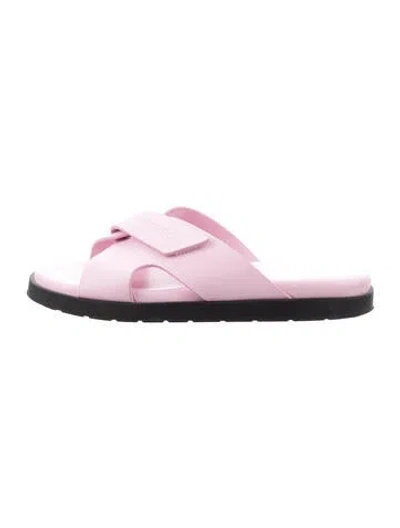 Pre-owned Ferragamo Leather Slides In Pink