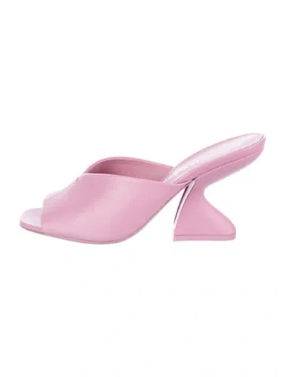 Pre-owned Ferragamo Leather Slides In Purple