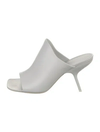 Pre-owned Ferragamo Leather Slides In White