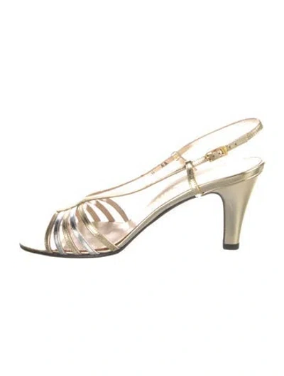Pre-owned Ferragamo Leather Slingback Sandals