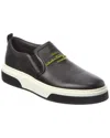 Ferragamo Cassina Leather Platform Slip On Sandal In Black